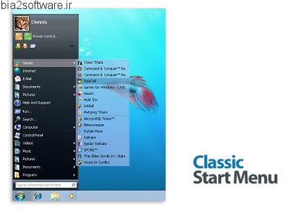 Classic Start Menu Pro v3.8 تبدیل منوی شروع ویندوز