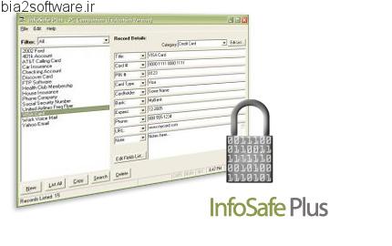 InfoSafe Plus v6.5.1 نگهداری ایمن پسورد ها و اطلاعات محرمانه