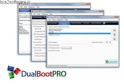 DualBootPRO v1.1 تغییر ویژگی های صفحه انتخاب ویندوز