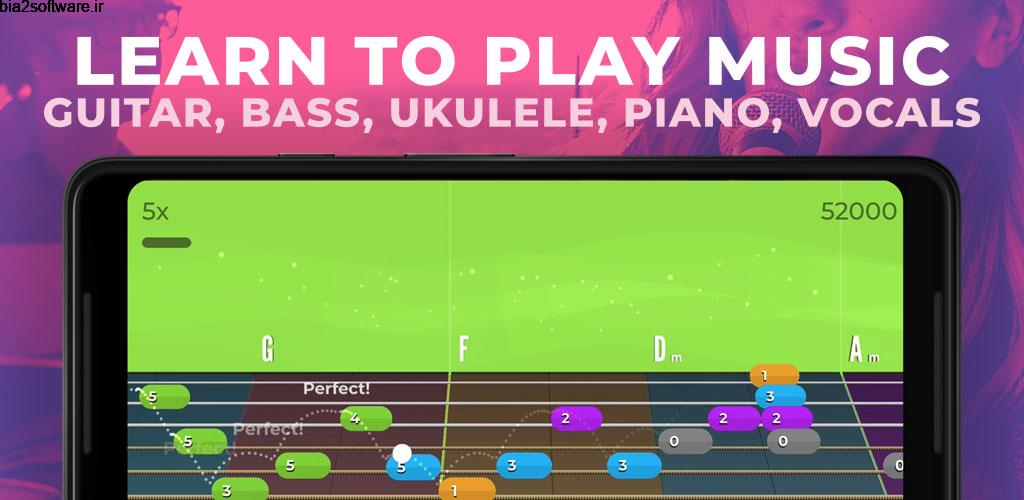 Yousician Guitar, Piano & Bass Premium 4.0.1 نوآورانه آموزش موسیقی اندروید!