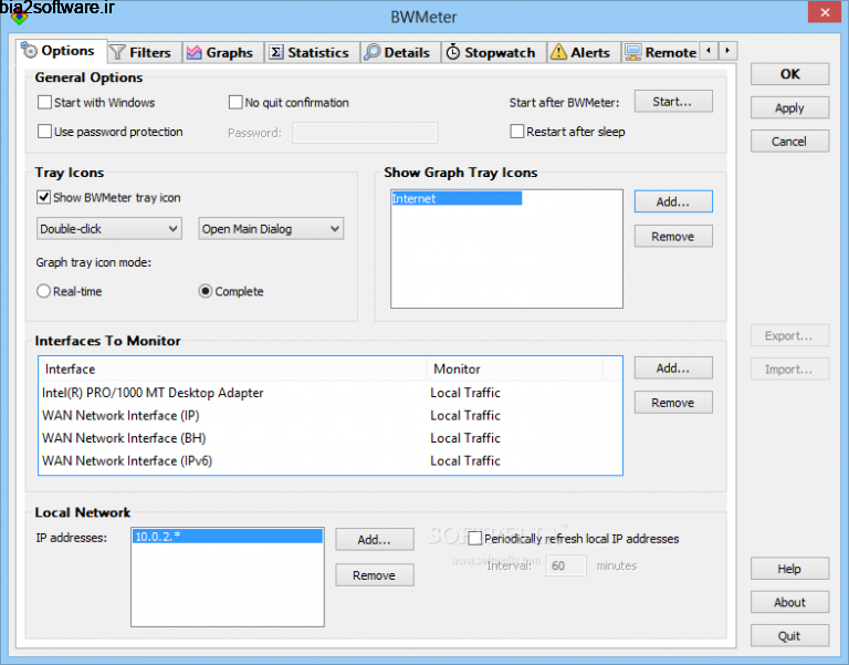 DeskSoft BWMeter 8.4.3 کنترل و مدیریت پهنای باند مصرفی اینترنت