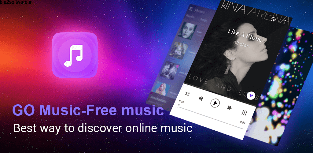 GO Music – Free Music, Equalizer, Themes 4.5.3 موزیک پلیر زیبا با اکولایزر قدرتمند اندروید