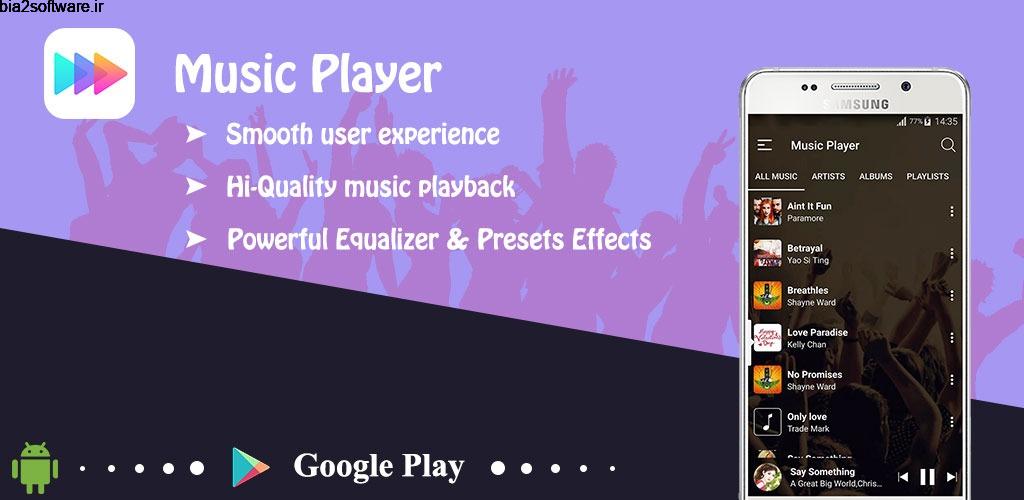 music player ad-free 2.5.8 موزیک پلیر پر امکانات، جالب و زیبا اندروید !