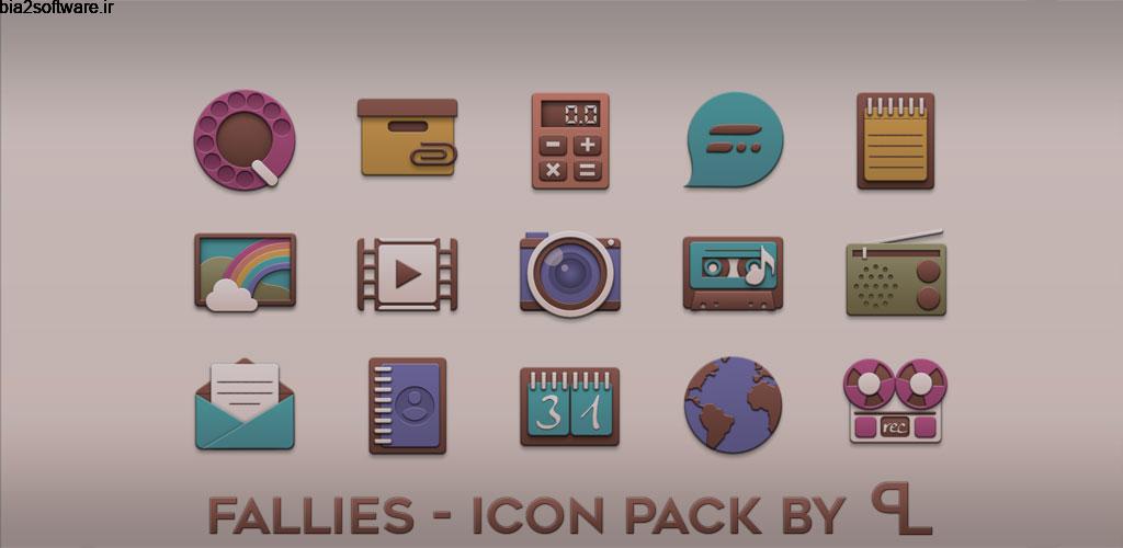 Fallies Icon pack – Chocolat 1.3.2 آیکون پک پاییزی و شکلاتی زیبا مخصوص اندروید