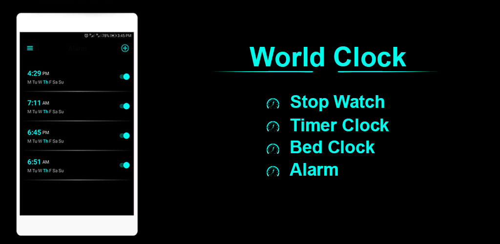 World Clock- Digital Alarm Clock & Stop Watch 1.2 ساعت جهانی دیجیتال چند کاره اندروید !