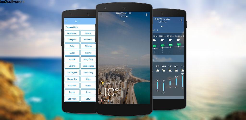 Weather Live Pro 1.9 هواشناسی دقیق و هوشمند اندروید