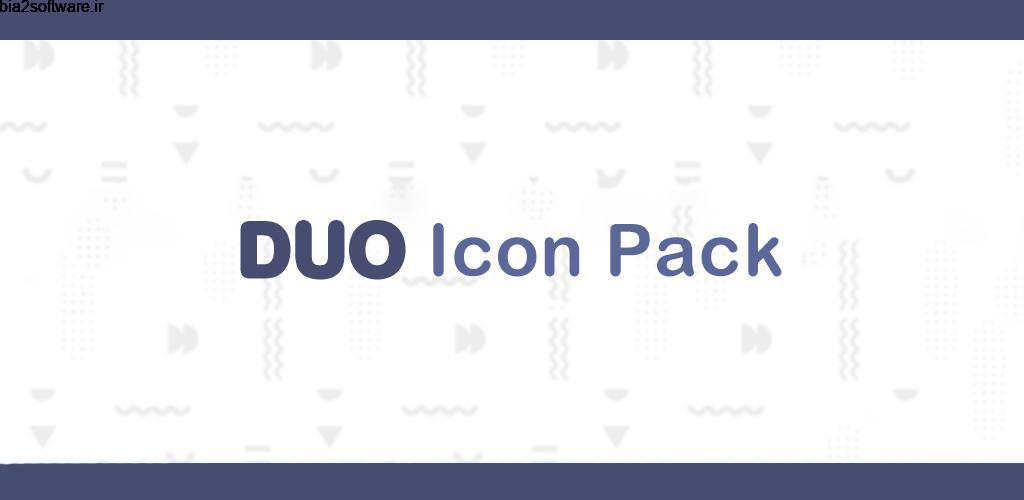 Duo Icon Pack 2.3.5 آیکون پک زیبا با رنگ های چشم نواز مخصوص اندروید