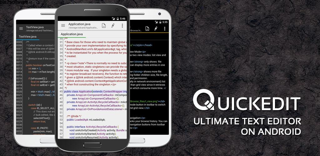 QuickEdit Text Editor Pro 1.6.0 ویرایشگر متن کوئیک ادیت اندروید