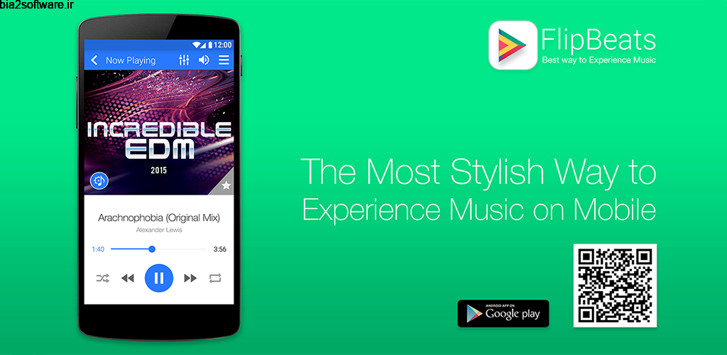 FlipBeats – Best Music Player Full 1.1.26 موزیک پلیر عالی فیلپ بیتز اندروید