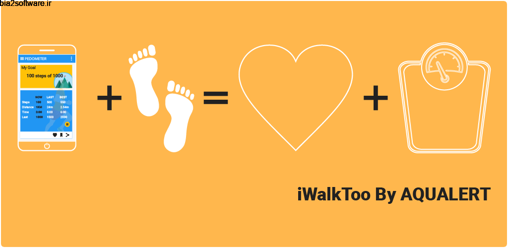 iWalkToo Premium: Walk Tracker & Pedometer 1.41 گام شمار حرفه ای و پر امکانات اندروید !