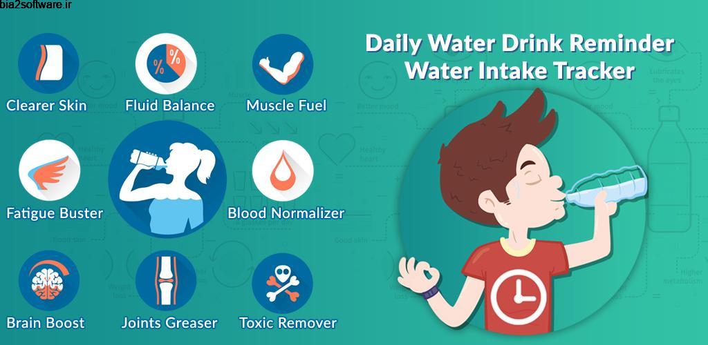 Daily Water Drink Reminder – Water Intake Tracker 1.4 ردیاب و یادآور روزانه مصرف آب اندروید !