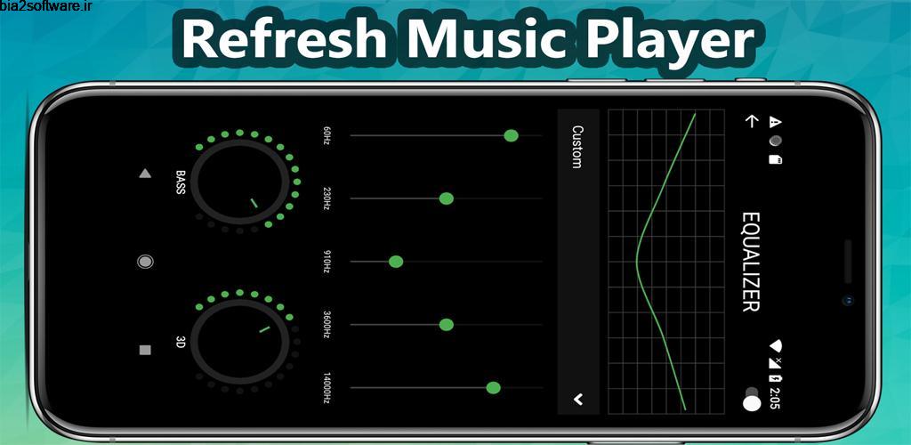 Refresh Music Player – Ad Free Music 1.0 موزیک پلیر گرافیکی و قدرتمند رفرش اندروید!