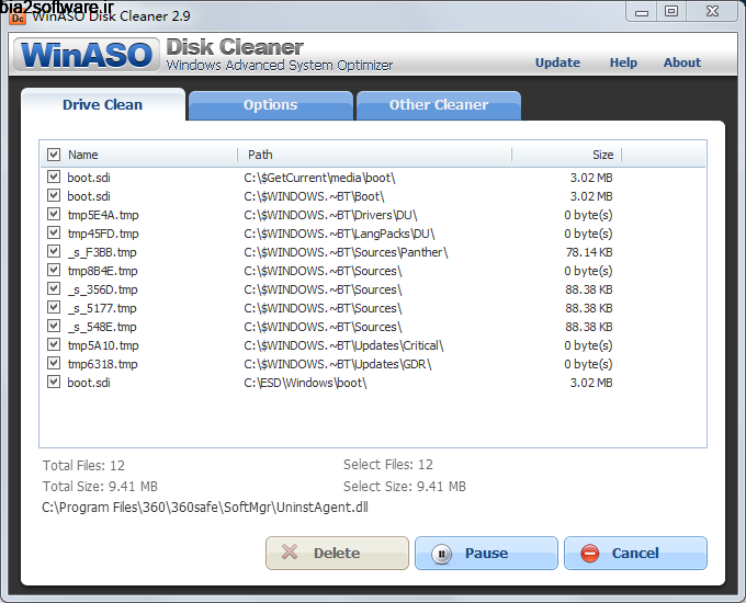 WinASO Disk Cleaner 3.0.0 پاک سازی هارد دیسک
