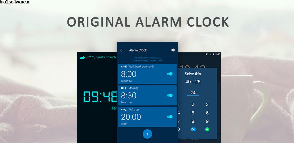 Original Alarm Clock Full 4.0 ساعت زنگدار جذاب و پر امکانات اندروید !