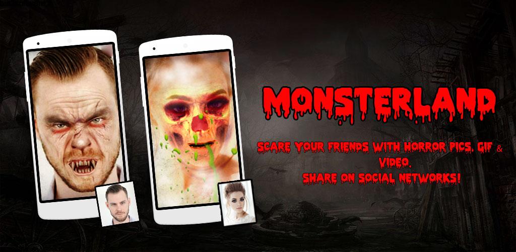 Monster Land – Zombie Video, GIF, Photo Editor Premium 2.01 افکت های تبدیل عکس به زامبی اندروید !
