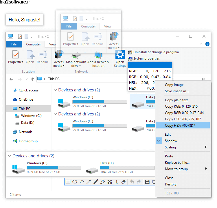 Snipaste 1.13.0 ثبت آسان اسکرین شات در ویندوز