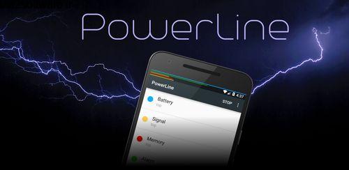 نشانگر شارژ باتری موبایل PowerLine: On screen battery, signal, data lines 5.8