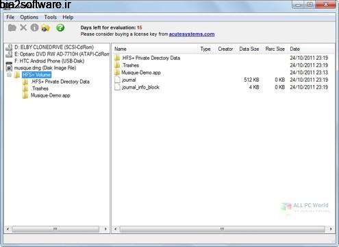 Acute Systems TransMac 11.3 خواندن دیسک های مکینتاش در ویندوز