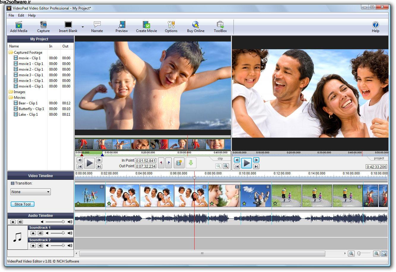 NCH VideoPad Video Editor Professional 4.30  ویرایش ویدیو