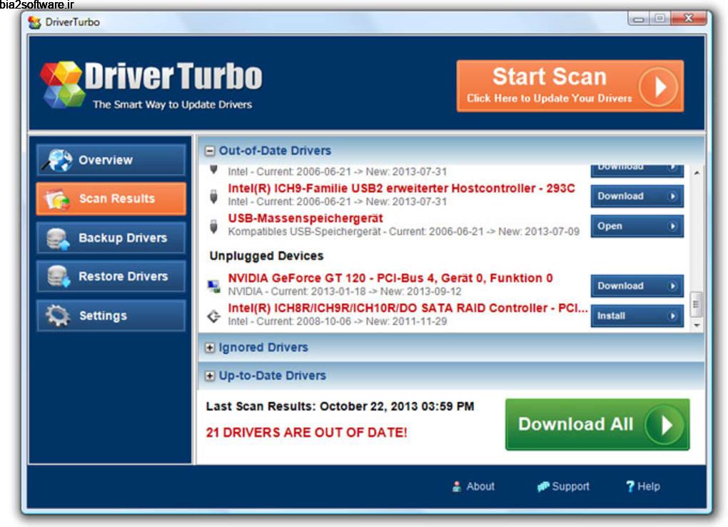DriverTurbo 3.7.0 مدیریت و بروزرسانی درایورها