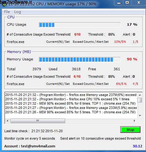 CPU Monitor and Alert 4.0 کنترل سی پی یو