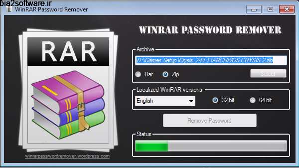 Winrar Password Remover & Unlocker 1.0.6.2 Final شکستن رمز فایل های فشرده