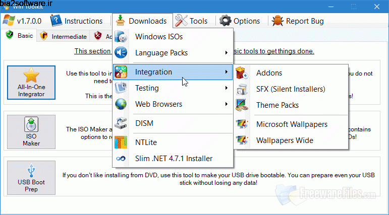 ساخت دیسک نصب ویندوز، با تنظیمات دلخواه کاربر Win Toolkit 1.4