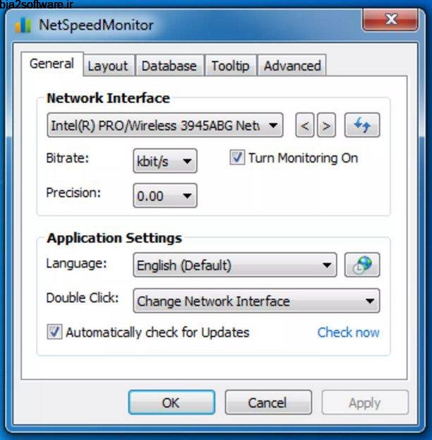 NetSpeedMonitor 2.5.4.0 نمایش سرعت اینترنت در ویندوز