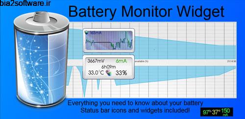 Battery Monitor Widget Pro v3.22 ویجیت مونیتورنینگ باتری اندروید