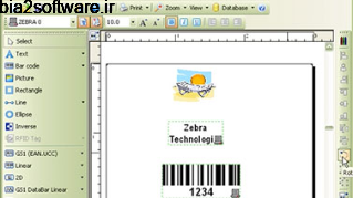 ایجاد و چاپ بارکد ZebraDesigner Pro 2.5.0.9