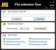 تعمیر پسوند برنامه‌ها (برای ویندوز) File Extension Fixer 1.9.0.0 Windows