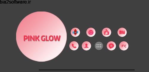 Pink Glow Theme v1.0 پوسته صورتی برای اندروید