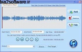 ساخت صدای زنگ موبایل  Free Ringtone Maker 2.5.0 Windows