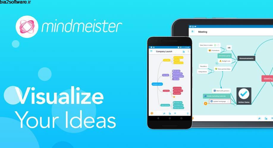 Mind map & note taking tool – MindMeister Pro 5.57.1 ساماندهی افکار و ایده ها و ایجاد نقشه از آن ها مخصوص اندروید