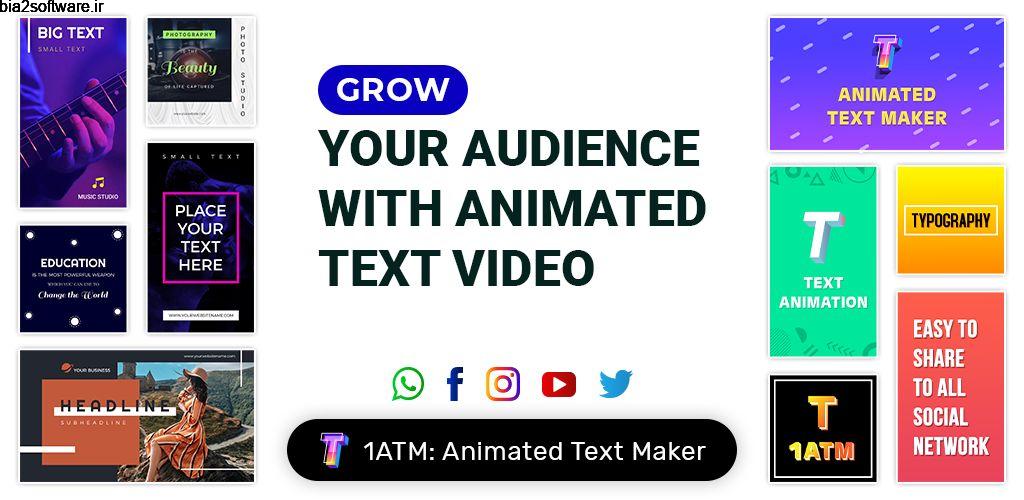 Text Animation Maker, Animation Video Maker Full 8.0 ایجاد ویدئو های تبلیغاتی حرفه ای در اندروید