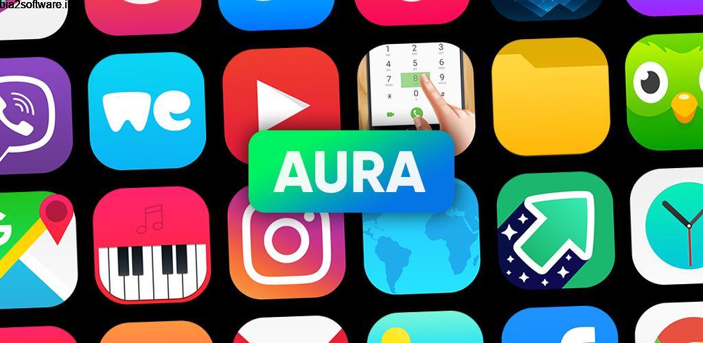 Aura Icon Pack – Rounded Square Icons 6.2.1 آیکون پک مشابه ios مخصوص اندروید