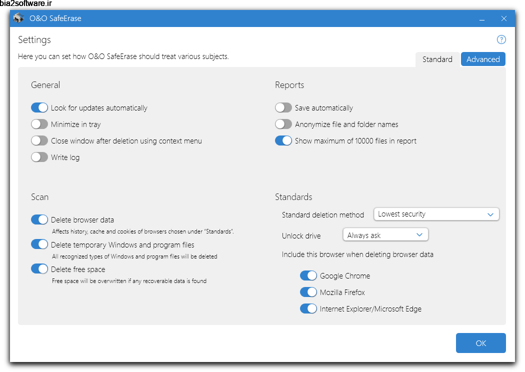 O&O SafeErase Professional 14.5 Build 560 حذف اطلاعات به صورت غیر قابل بازیابی O&O SafeErase Professional 14.5 Build 560 حذف اطلاعات به صورت غیر قابل بازیابی