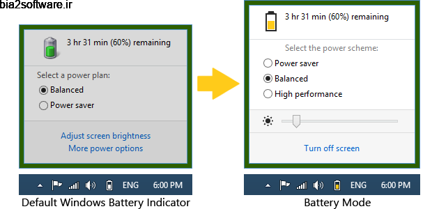 Battery Mode 3.8.10 build 124 مدیریت باتری لپ تاپ Battery Mode 3.8.10 build 124 مدیریت باتری لپ تاپ