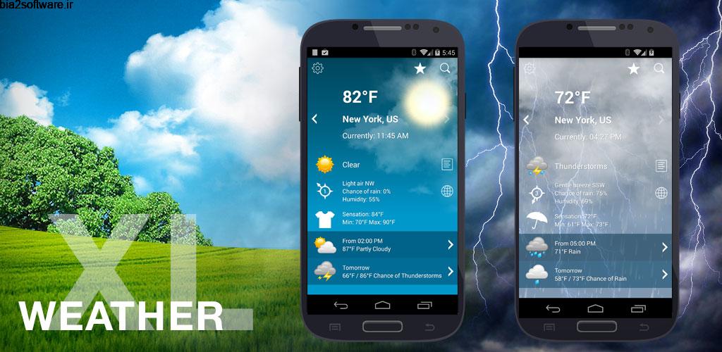 Weather XL PRO 1.4.6.2 هواشناسی ساده و دقیق اندروید! Weather XL PRO 1.4.6.2 هواشناسی ساده و دقیق اندروید!