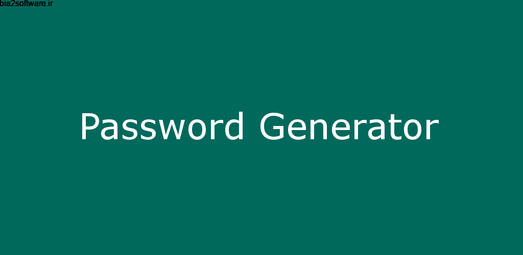 Password generator 1.2.1 تولید کننده رمز عبور ایمن اندروید Password generator 1.2.1 تولید کننده رمز عبور ایمن اندروید
