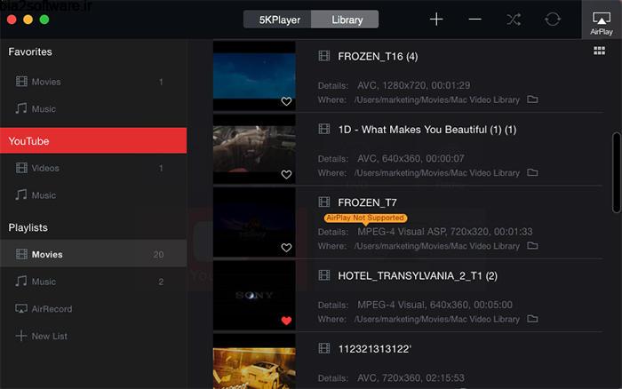 5KPlayer 6.1.0.0 پلیر حرفه ای مالتی مدیا 5KPlayer 6.1.0.0 پلیر حرفه ای مالتی مدیا