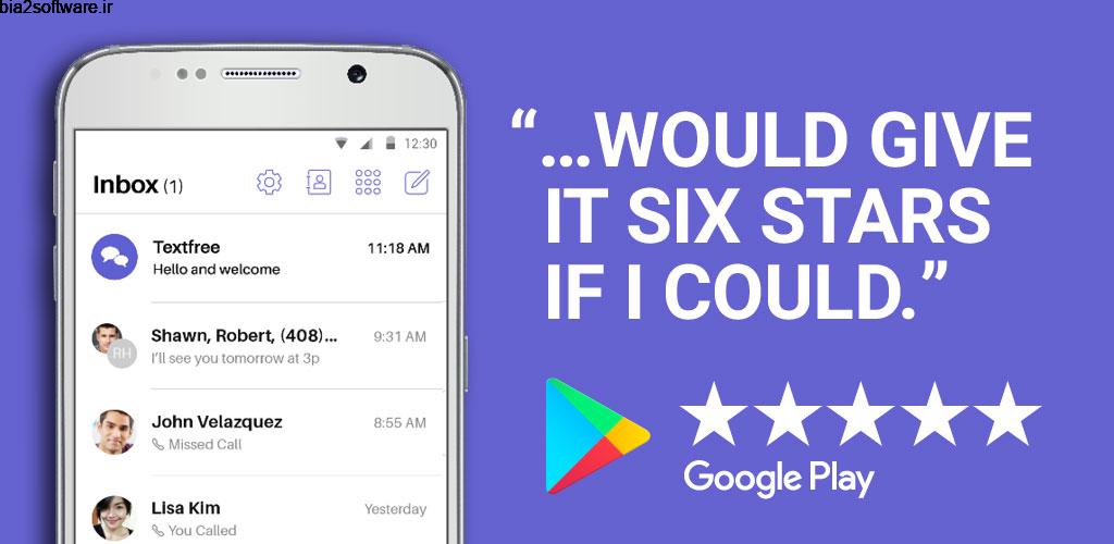 Text Free: Free Text Plus Call 8.58 اپلیکیشن شماره مجازی رایگان آمریکا مخصوص اندروید Text Free: Free Text Plus Call 8.58 اپلیکیشن شماره مجازی رایگان آمریکا مخصوص اندروید