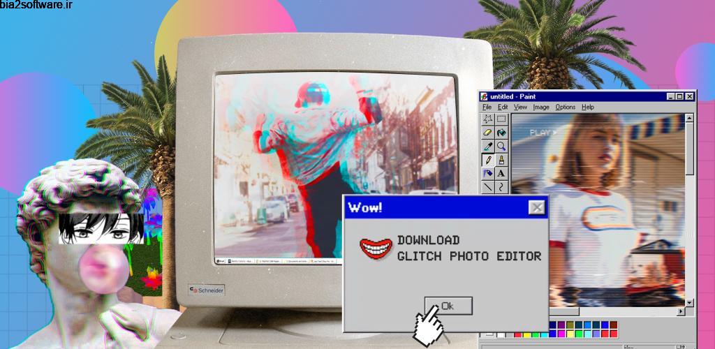 Glitch Photo Editor – glitch effect, vaporwave Premium 1.14.9 ویرایش تصاویر با فیلتر های مدرن مخصوص اندروید Glitch Photo Editor – glitch effect, vaporwave Premium 1.14.9 ویرایش تصاویر با فیلتر های مدرن مخصوص اندروید