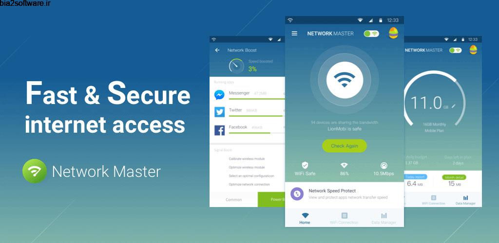 Network Master – Speed Test VIP 1.9.83 مجموعه ابزار مدیریت اتصال اینترنت اندروید Network Master – Speed Test VIP 1.9.83 مجموعه ابزار مدیریت اتصال اینترنت اندروید
