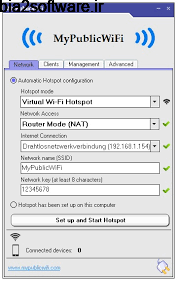 MyPublicWiFi 19.0بهاشتراکگذاری اینترنت لپ تاپ MyPublicWiFi 19.0بهاشتراکگذاری اینترنت لپ تاپ