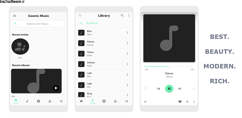 Cosmic Music Player 1.0_0112 موزیک پلیر هوشمند و مینیمالیستی اندروید ! Cosmic Music Player 1.0_0112 موزیک پلیر هوشمند و مینیمالیستی اندروید !
