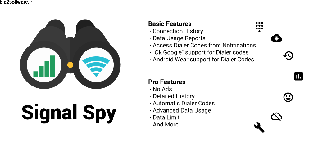 Signal Spy – Monitor Signal Strength & Data Usage Pro 1.9.9.8 نمایش اطلاعات سیگنال و مصرف داده اندروید Signal Spy – Monitor Signal Strength & Data Usage Pro 1.9.9.8 نمایش اطلاعات سیگنال و مصرف داده اندروید