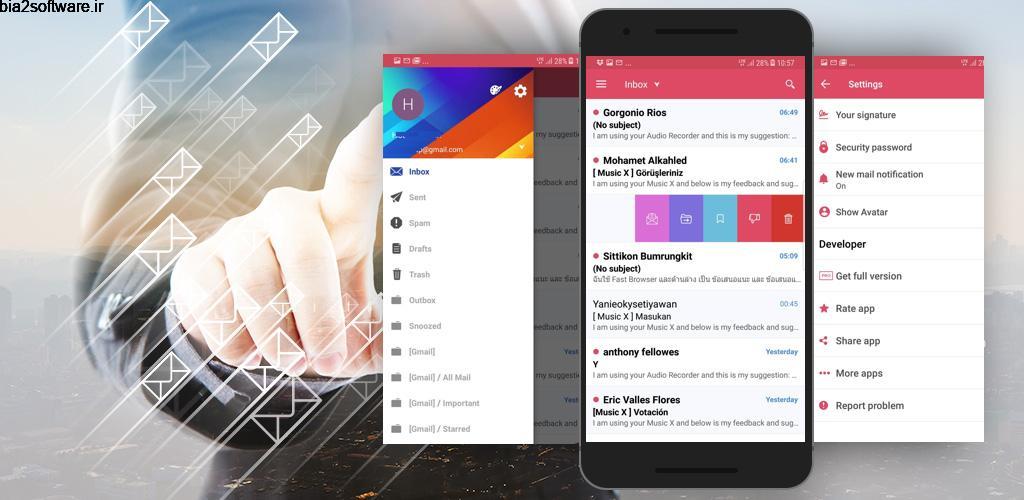 Email for Gmail – No Ads 1.10 مدیریت حرفه ای جیمیل مخصوص اندروید ! Email for Gmail – No Ads 1.10 مدیریت حرفه ای جیمیل مخصوص اندروید !