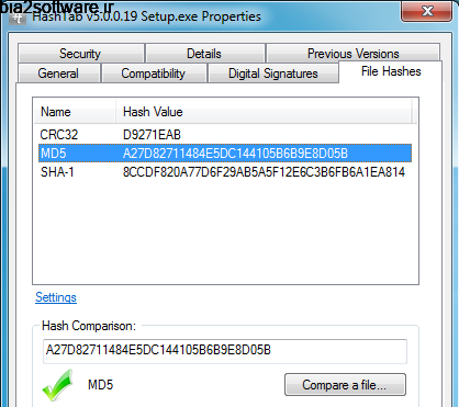 Hashtab 6.0.0.34 مشاهده دقیق Hash فایل ها Hashtab 6.0.0.34 مشاهده دقیق Hash فایل ها