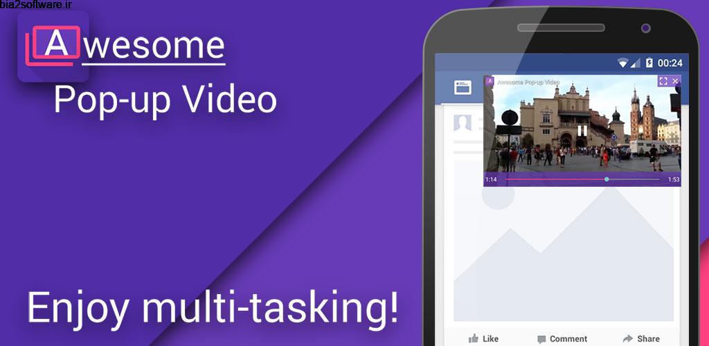 Awesome Pop-up Video Premium 1.1.9 b1010966 ویدئو پلیر شناور اندروید ! Awesome Pop-up Video Premium 1.1.9 b1010966 ویدئو پلیر شناور اندروید !